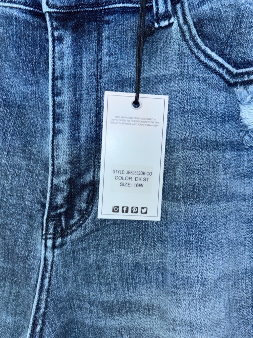 Trendy Judy Blue NWT Boyfriend Fit High Rise Stretch Size Jean 16W Hi-Rise - Picture 4 of 10
